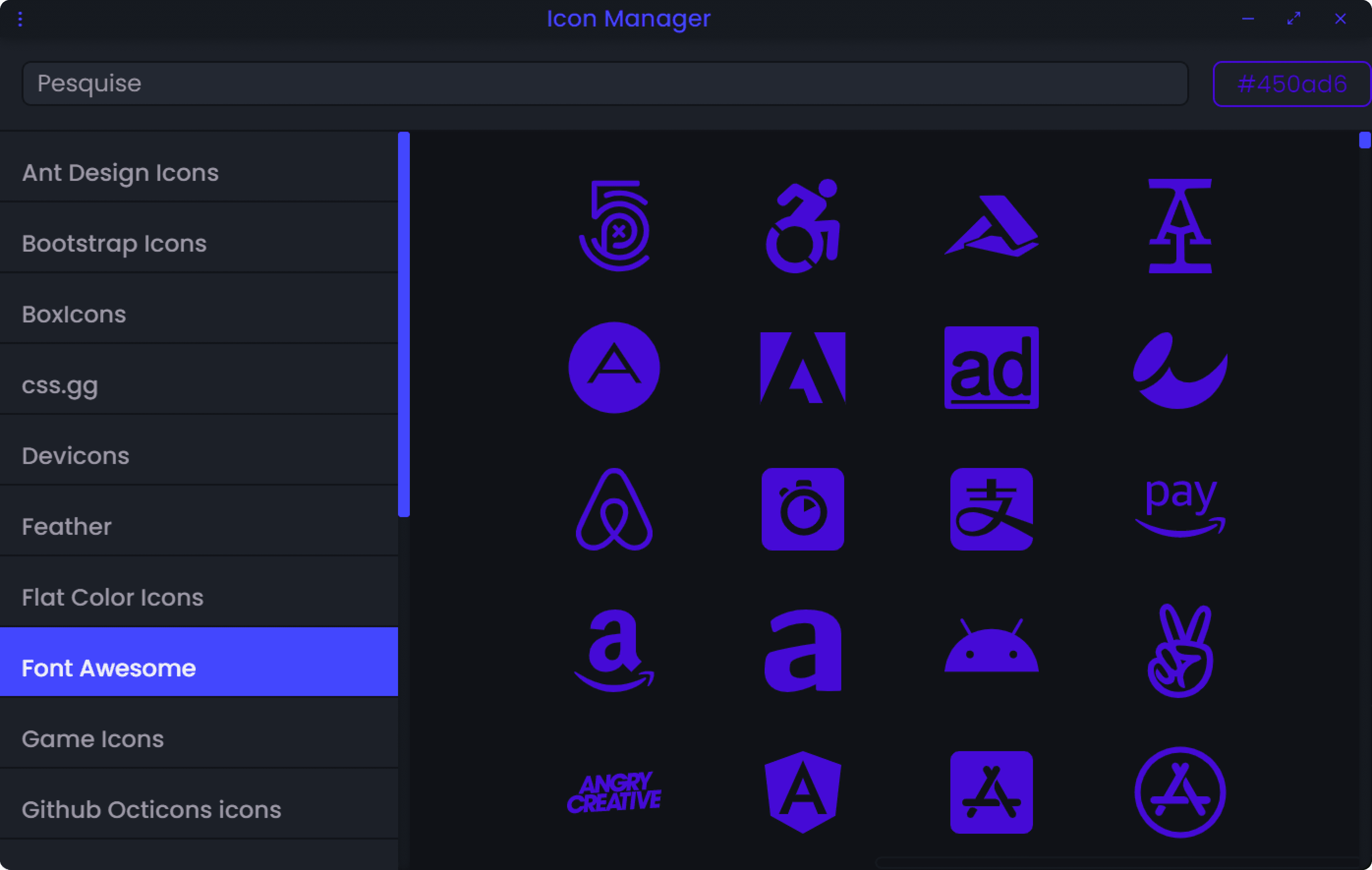 Icons Manager